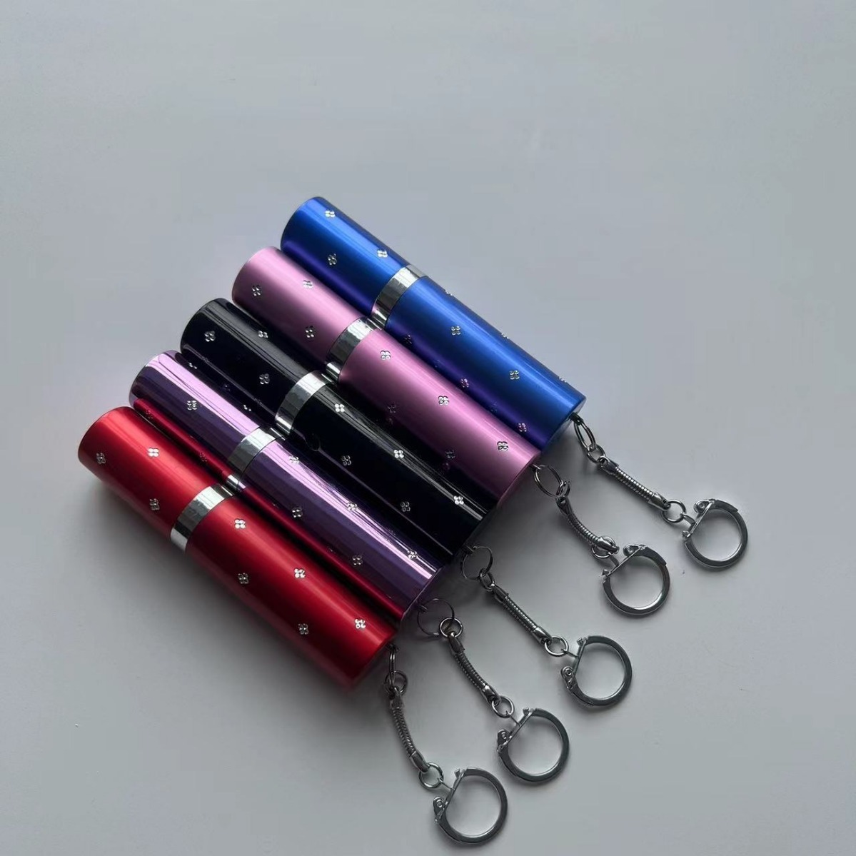 Wholesale self-defense lipstick flashlight keychain.