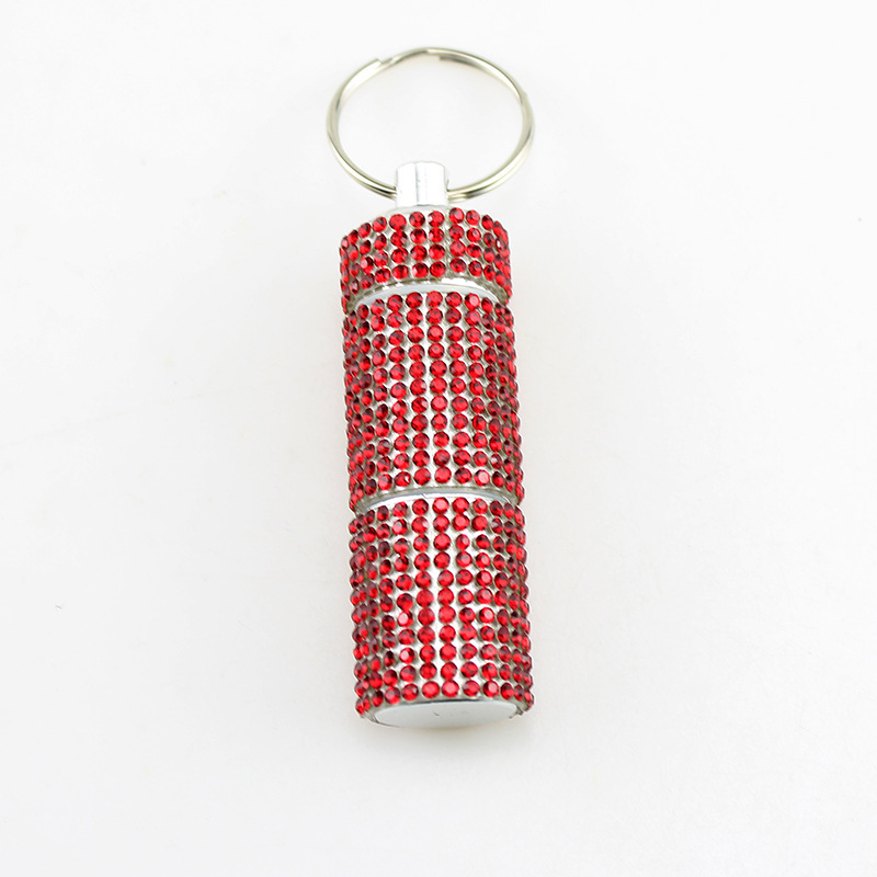 Wholesale bling medicine jar keychain