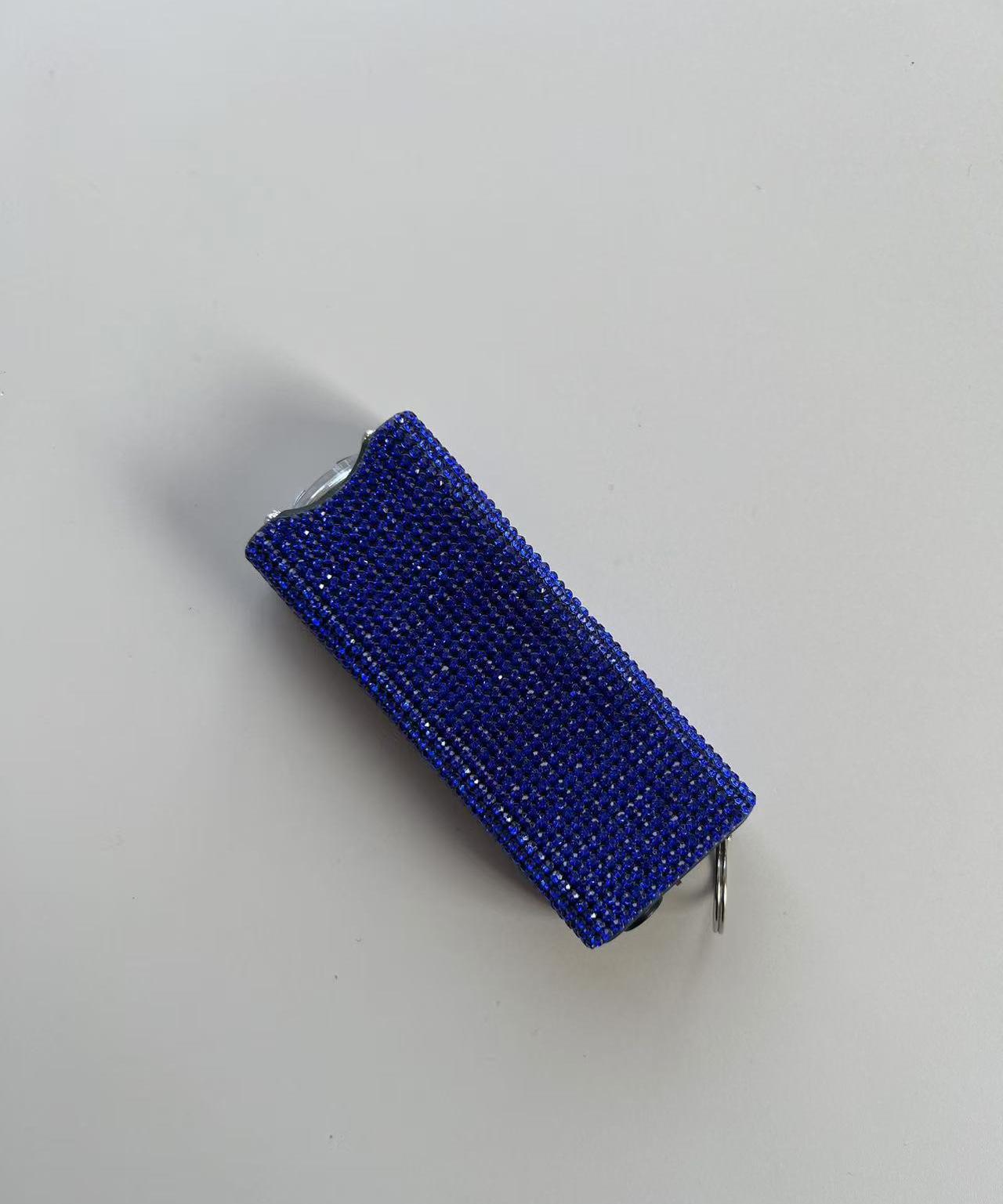 Wholesale 24 colors bling self-defense flashlight keychain