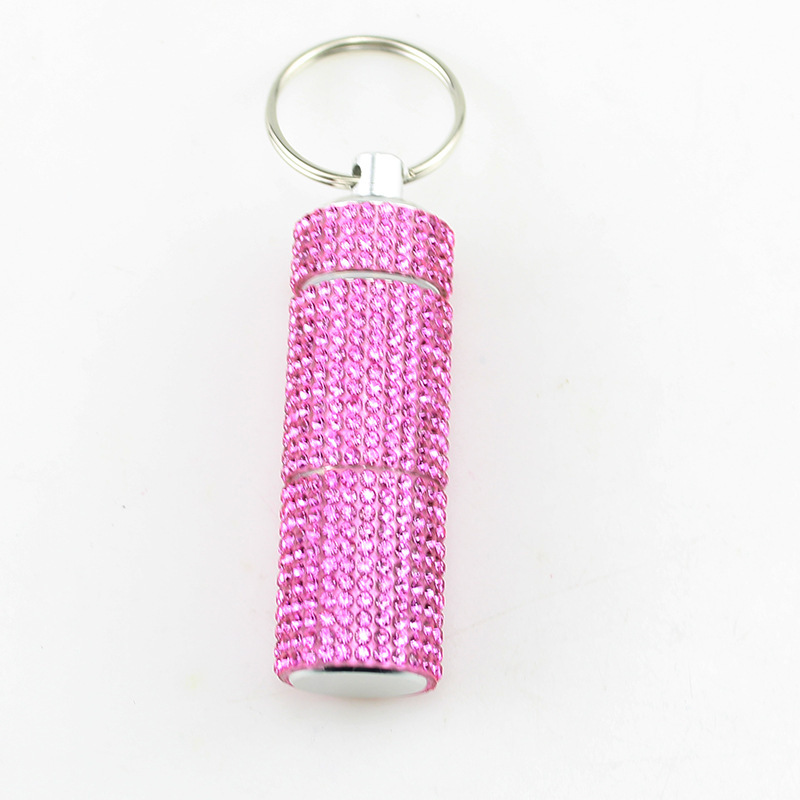 Wholesale bling medicine jar keychain