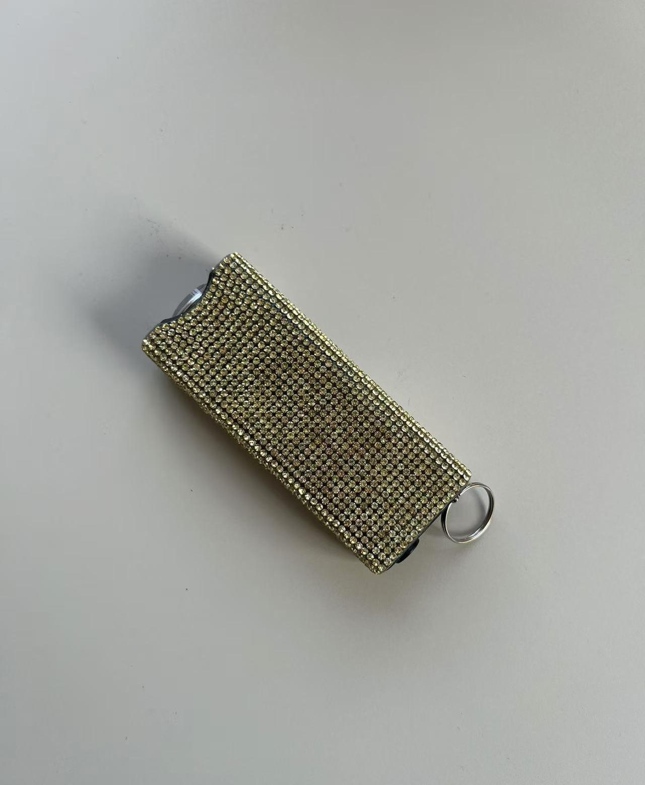 Wholesale 24 colors bling self-defense flashlight keychain