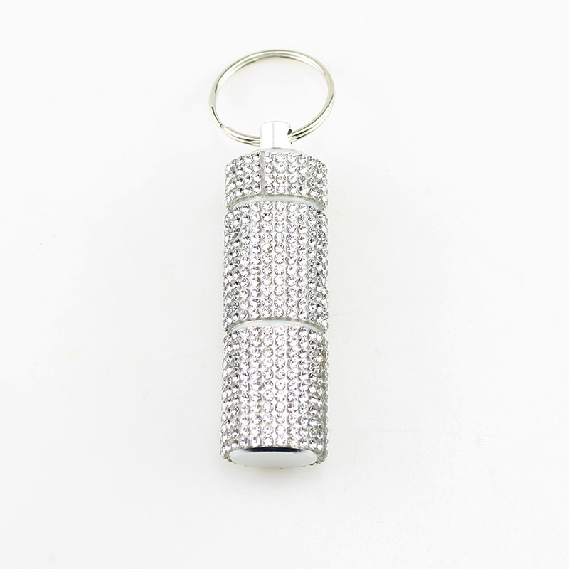 Wholesale bling medicine jar keychain