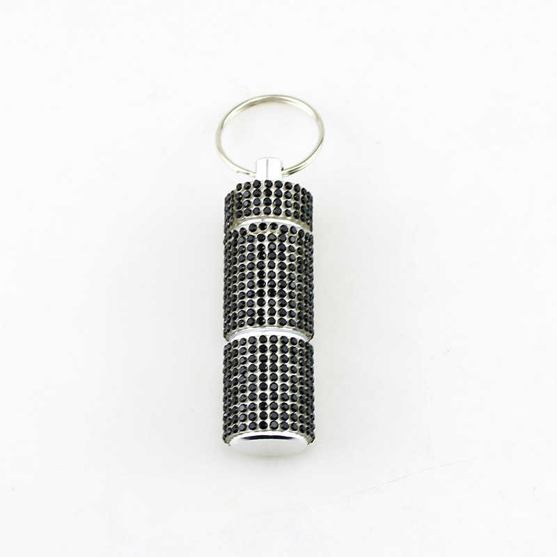 Wholesale bling medicine jar keychain