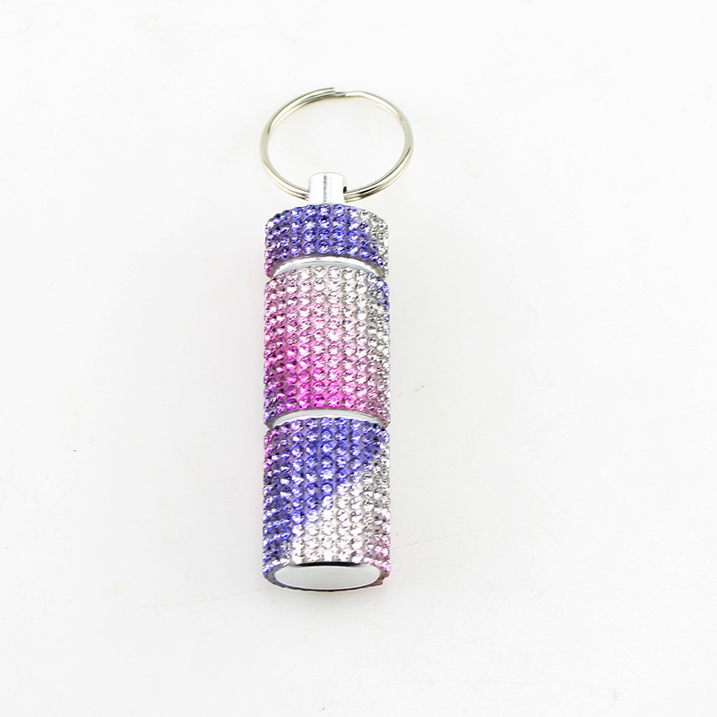 Wholesale bling medicine jar keychain
