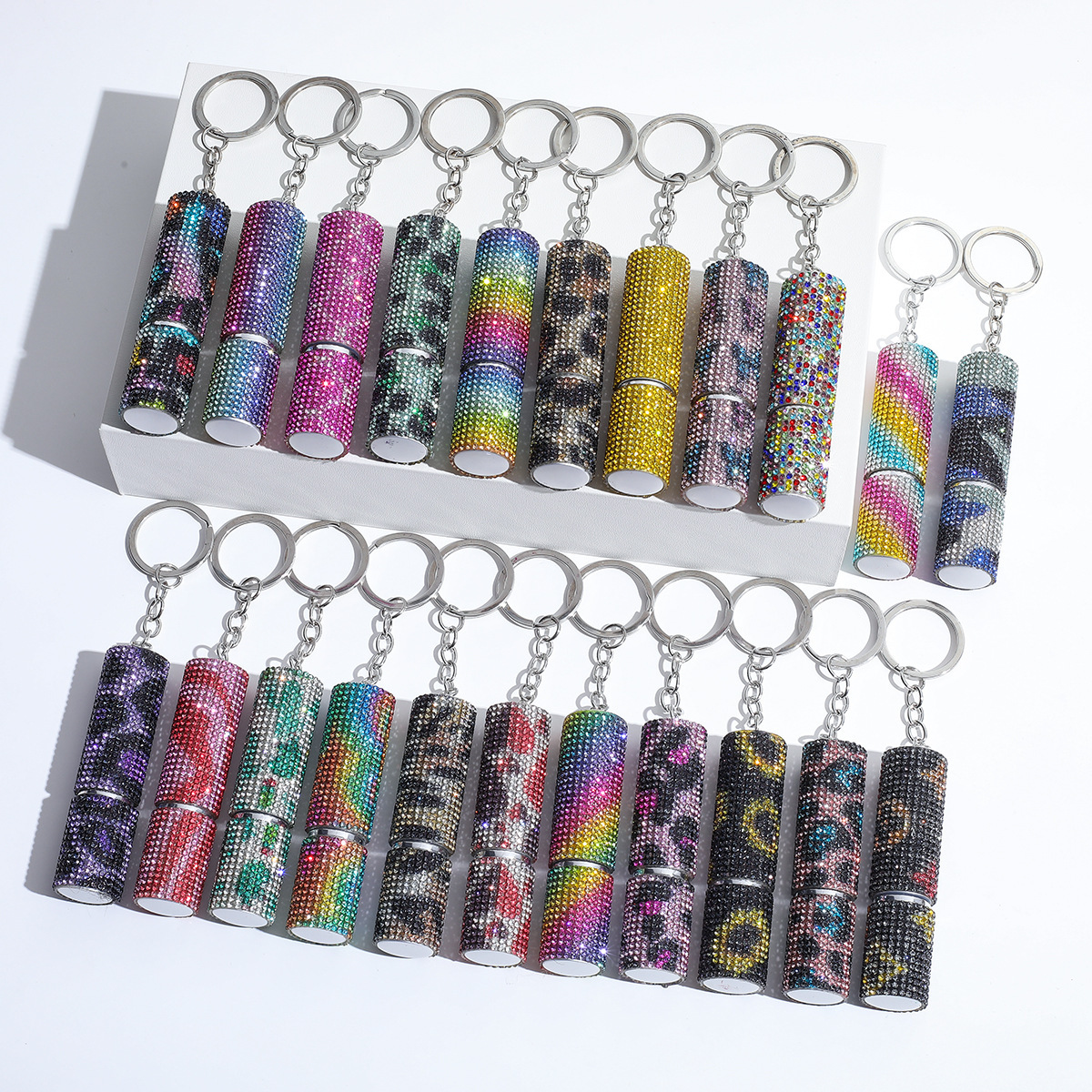 Wholesale bling perfume bottle keychain.