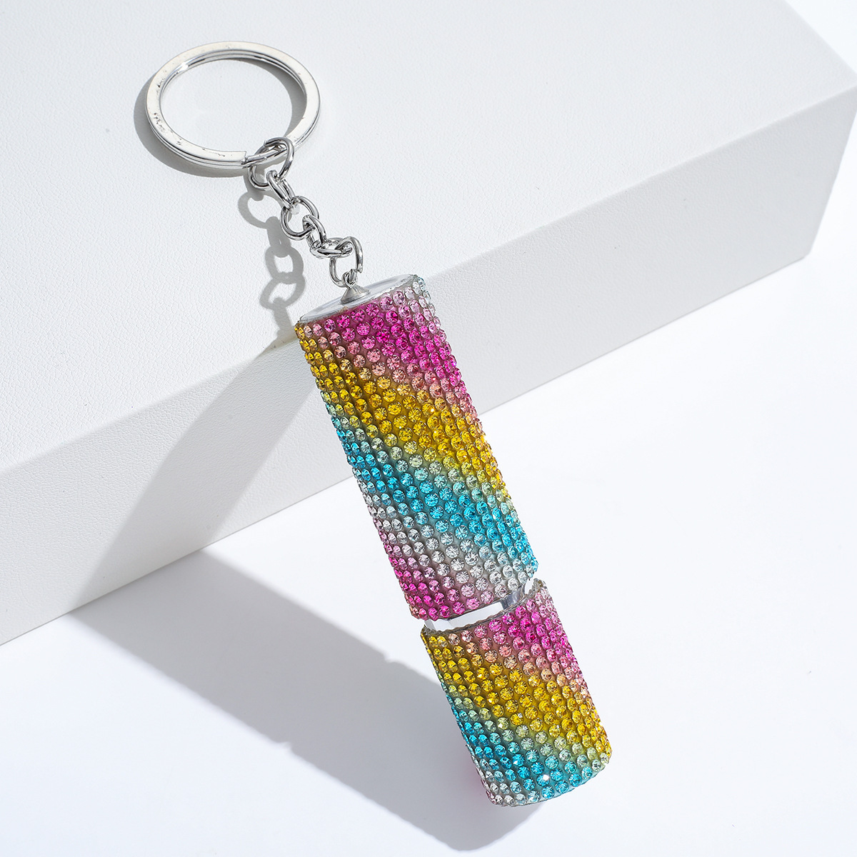 Wholesale bling perfume bottle keychain.