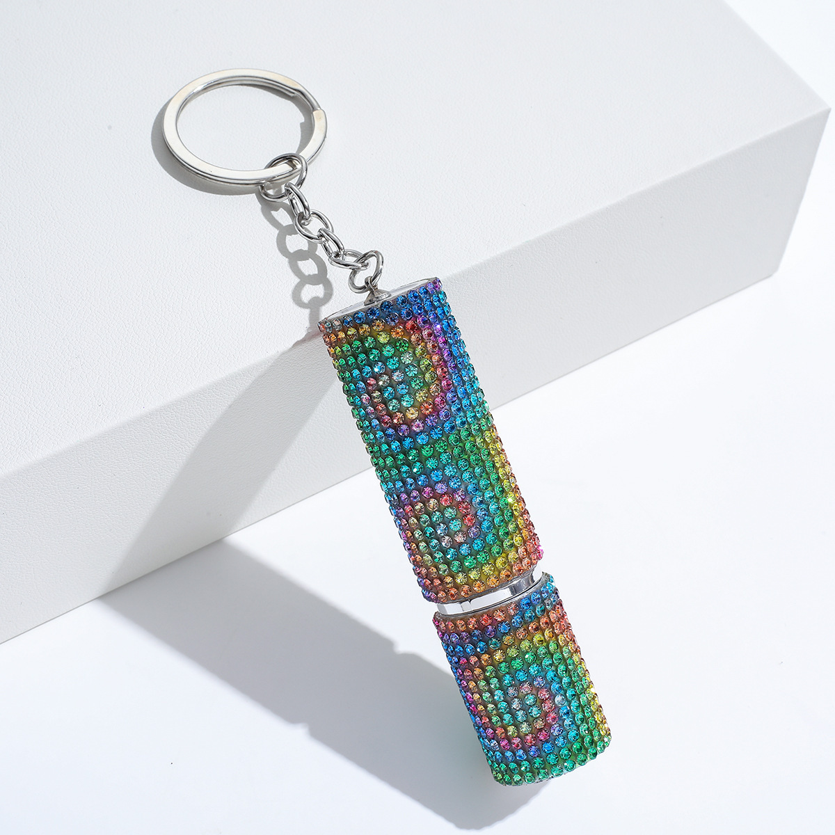 Wholesale bling perfume bottle keychain.