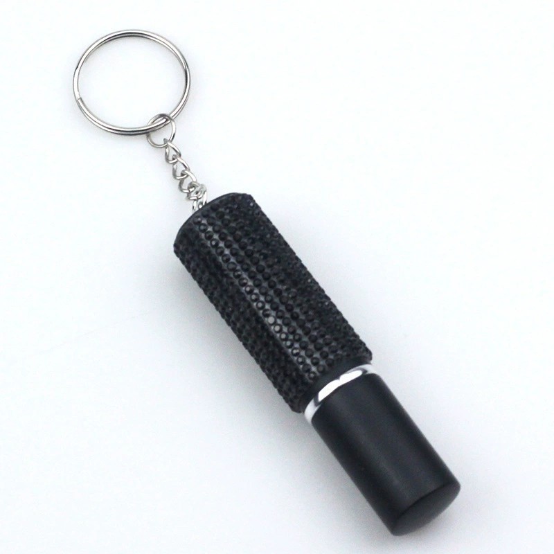Wholesale 5ml half diamond perfume bottle keychain