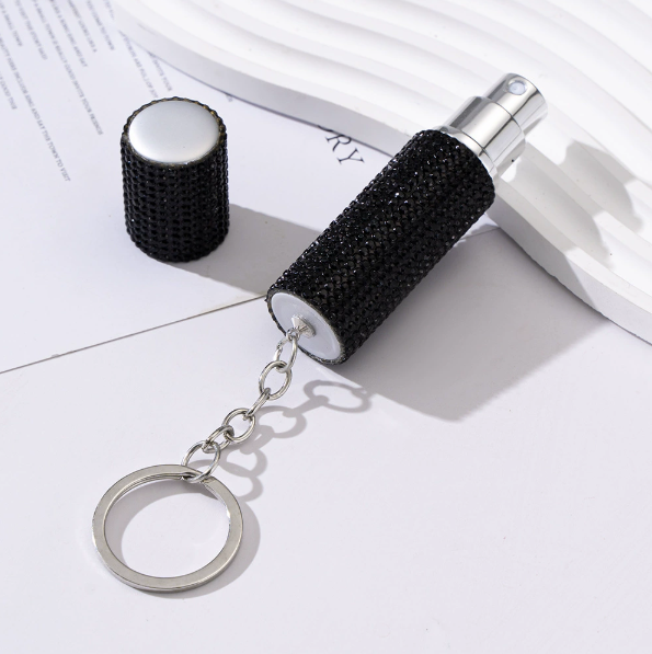 Wholesale 10ML bling perfume bottle keychain.