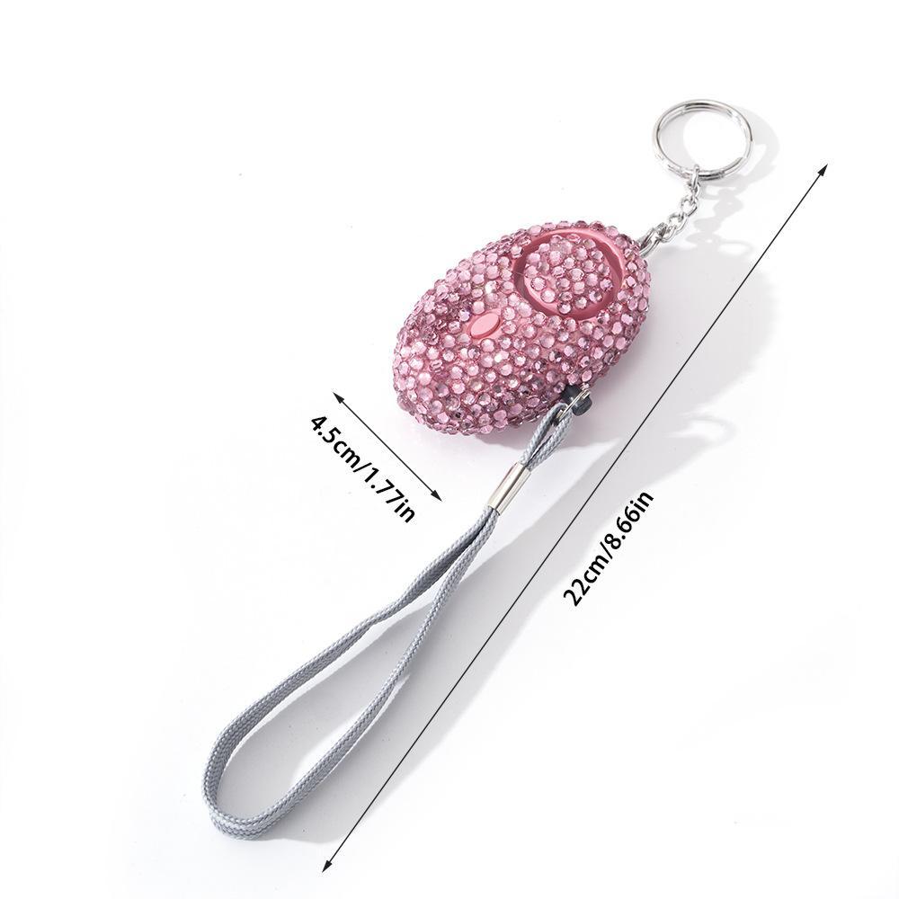 Wholesale 10 colors bling alarm keychain.