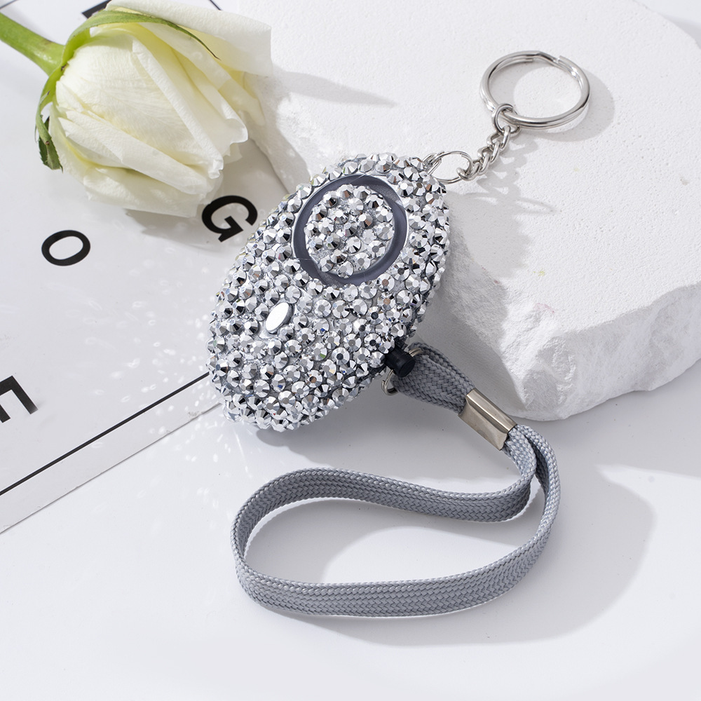 Wholesale 10 colors bling alarm keychain.