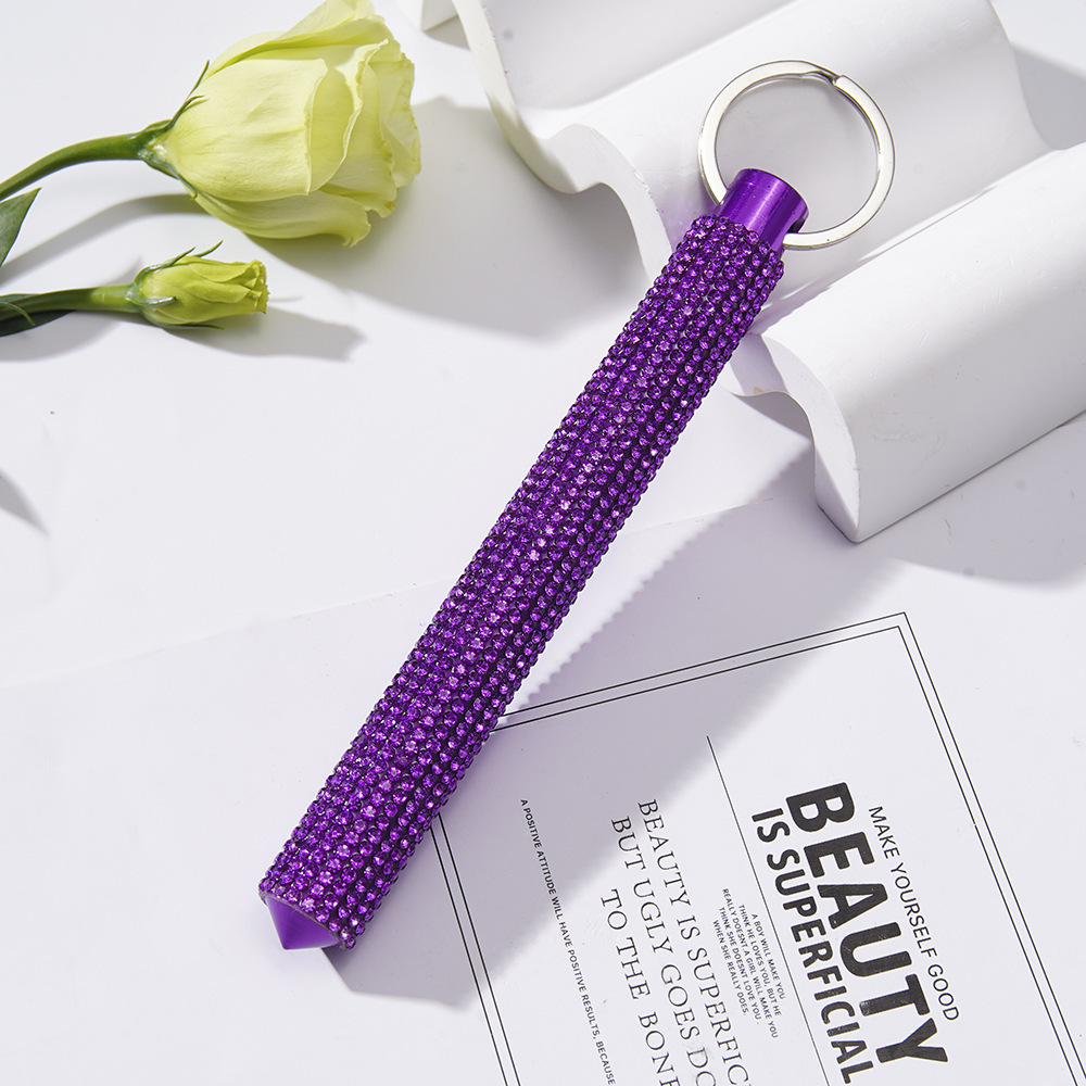 Wholesale round head bling self-defense stick/window breaker keychain.