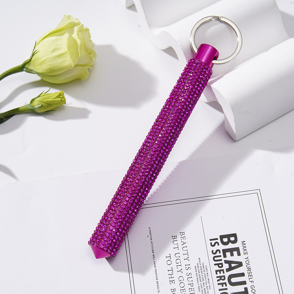 Wholesale round head bling self-defense stick/window breaker keychain.