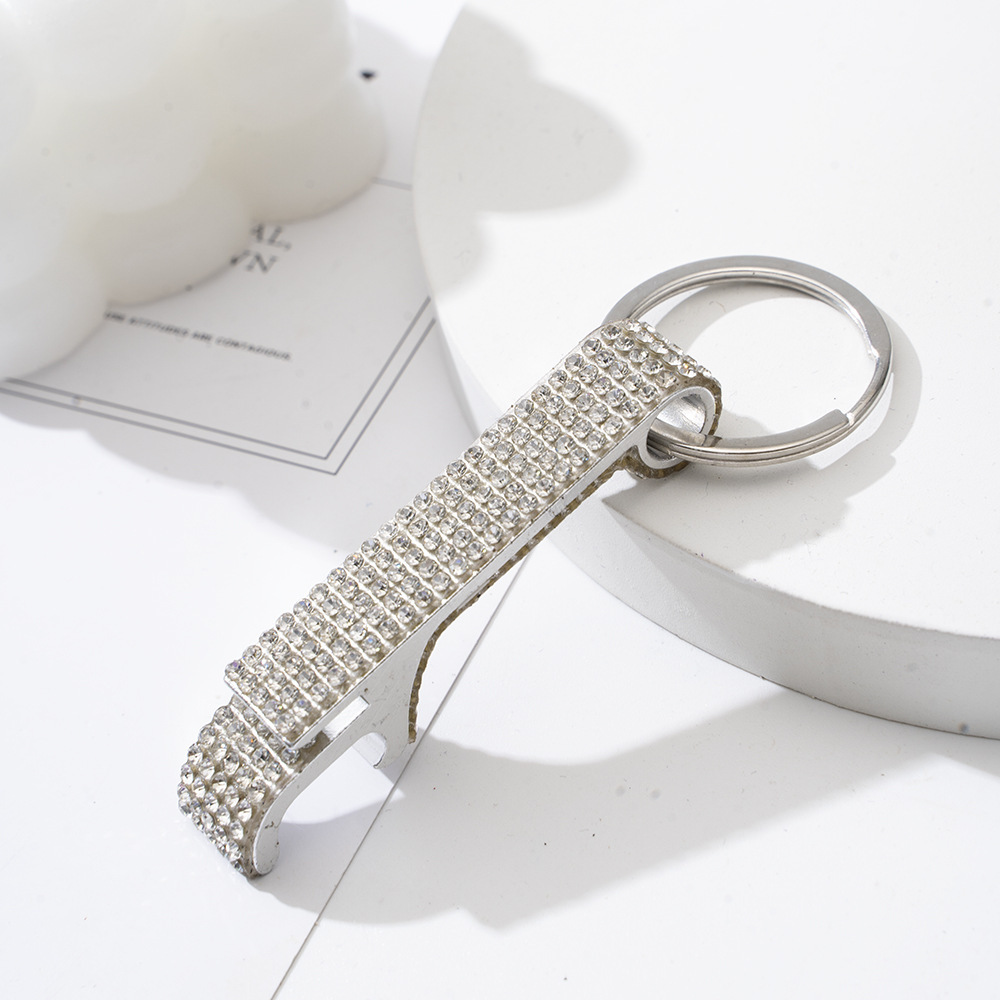 Wholesale bling bottle opener keychain.