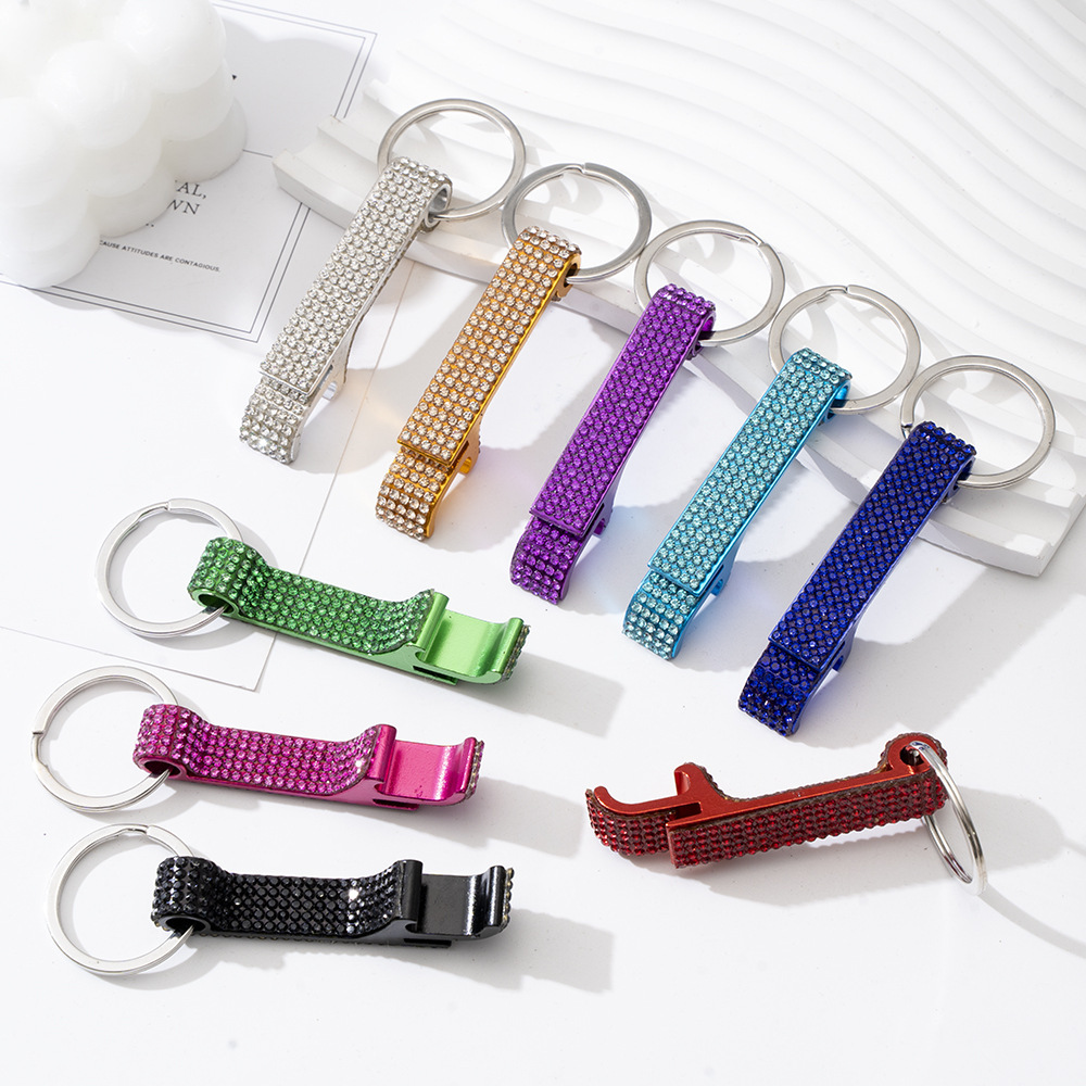 Wholesale bling bottle opener keychain.