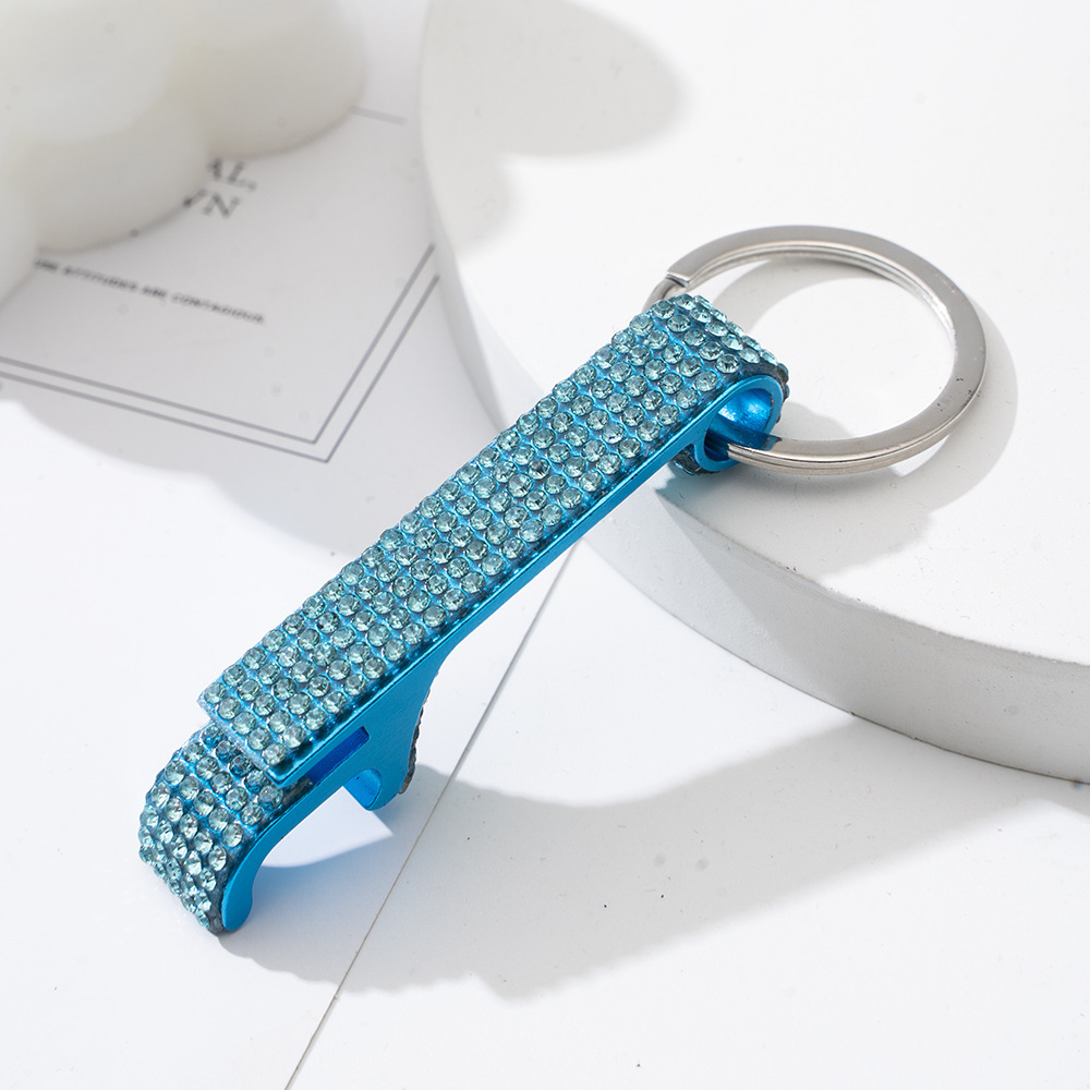 Wholesale bling bottle opener keychain.