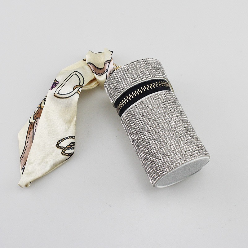 Wholesale 12 color bling lipstick bag keychain.