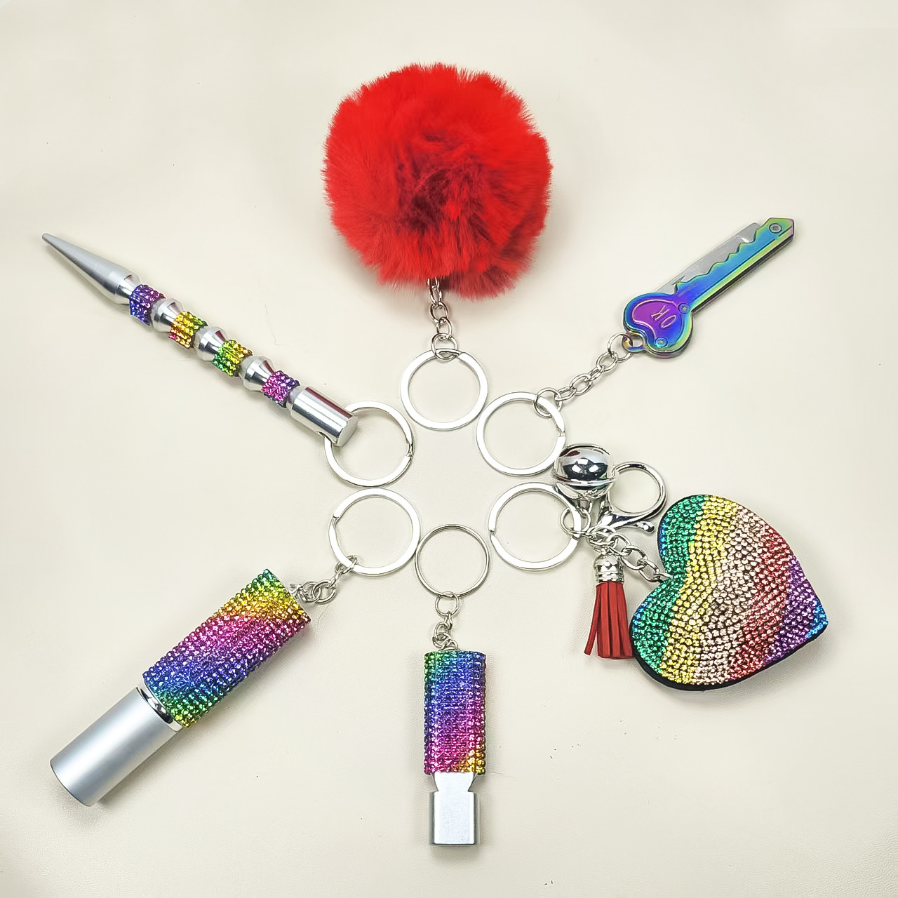 Wholesale 6-piece keychain set
