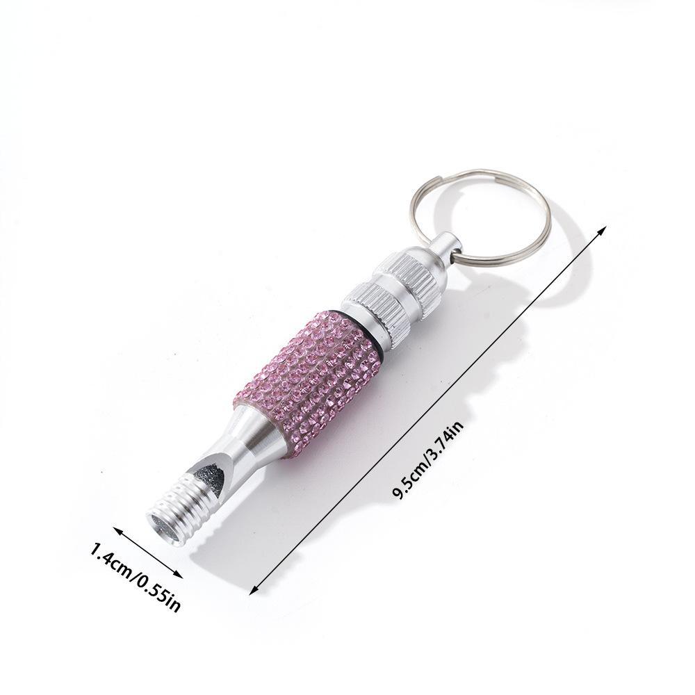 Wholesale bling two section aluminum alloy whistle keychain.