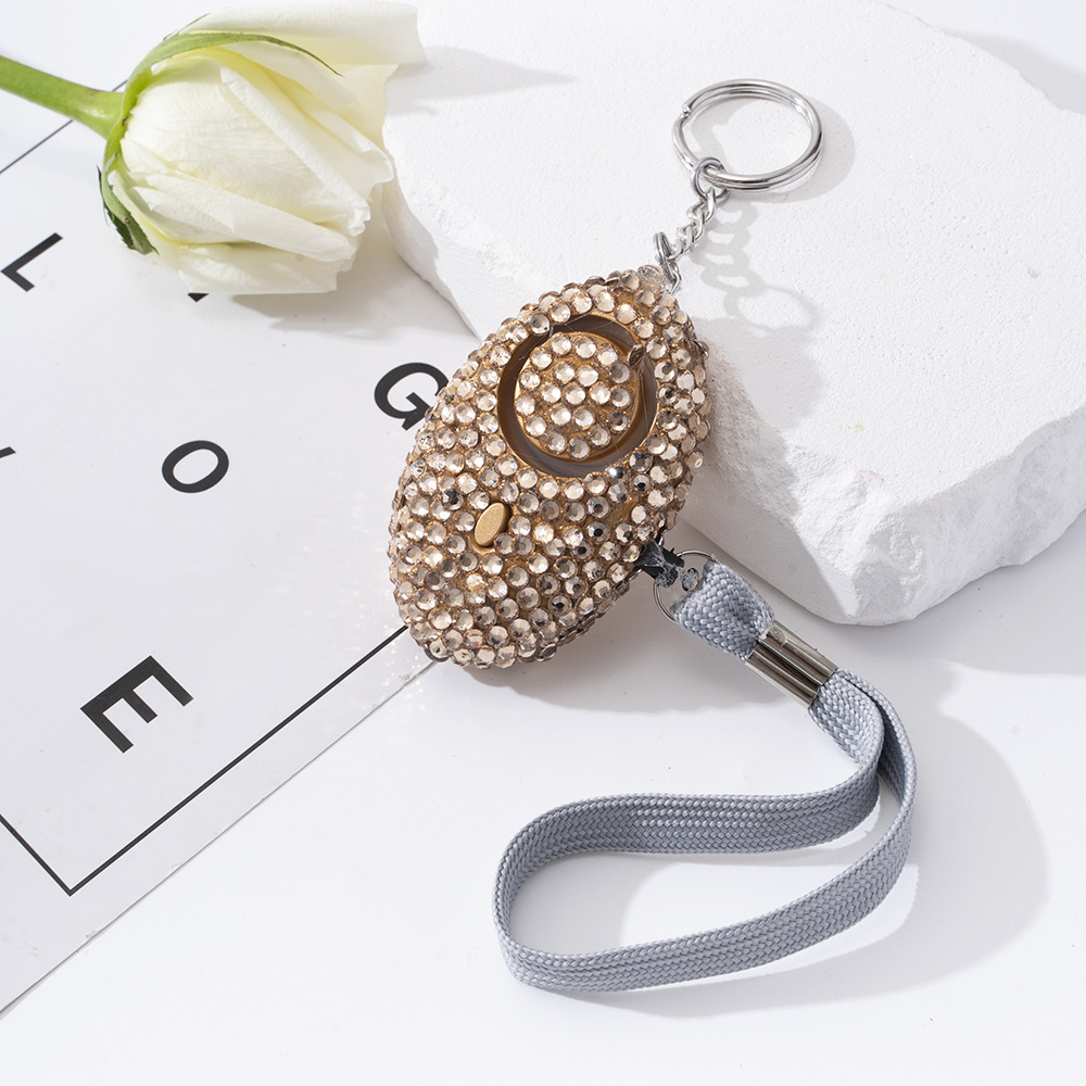 Wholesale 10 colors bling alarm keychain.