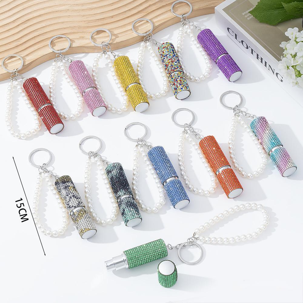 Wholesale 5ML bling perfume bottle keychain.