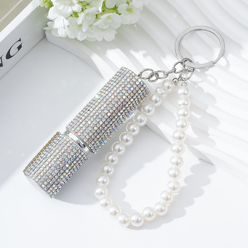 Wholesale 5ML bling perfume bottle keychain.