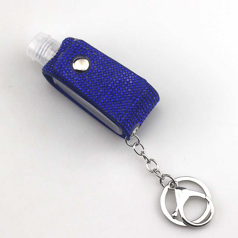 Wholesale bling hand sanitizer bottle keychain.