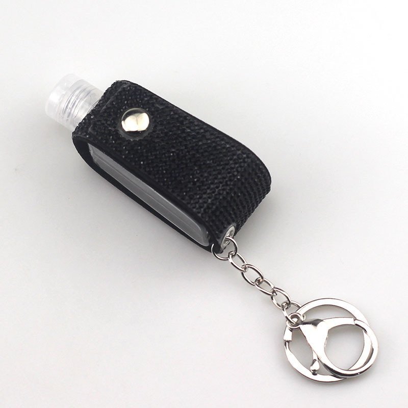Wholesale bling hand sanitizer bottle keychain.