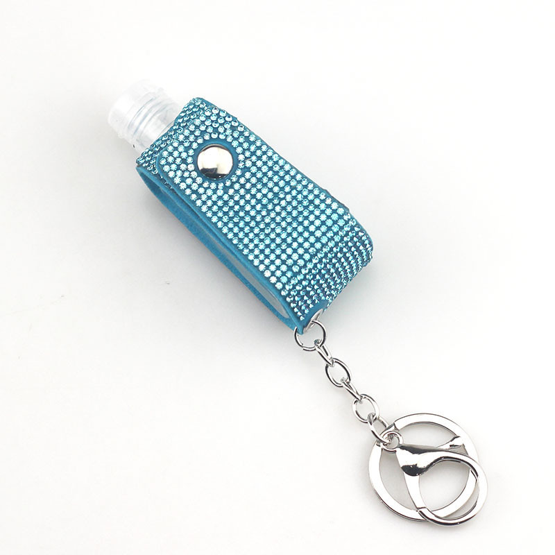 Wholesale bling hand sanitizer bottle keychain.