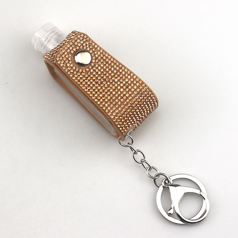 Wholesale bling hand sanitizer bottle keychain.
