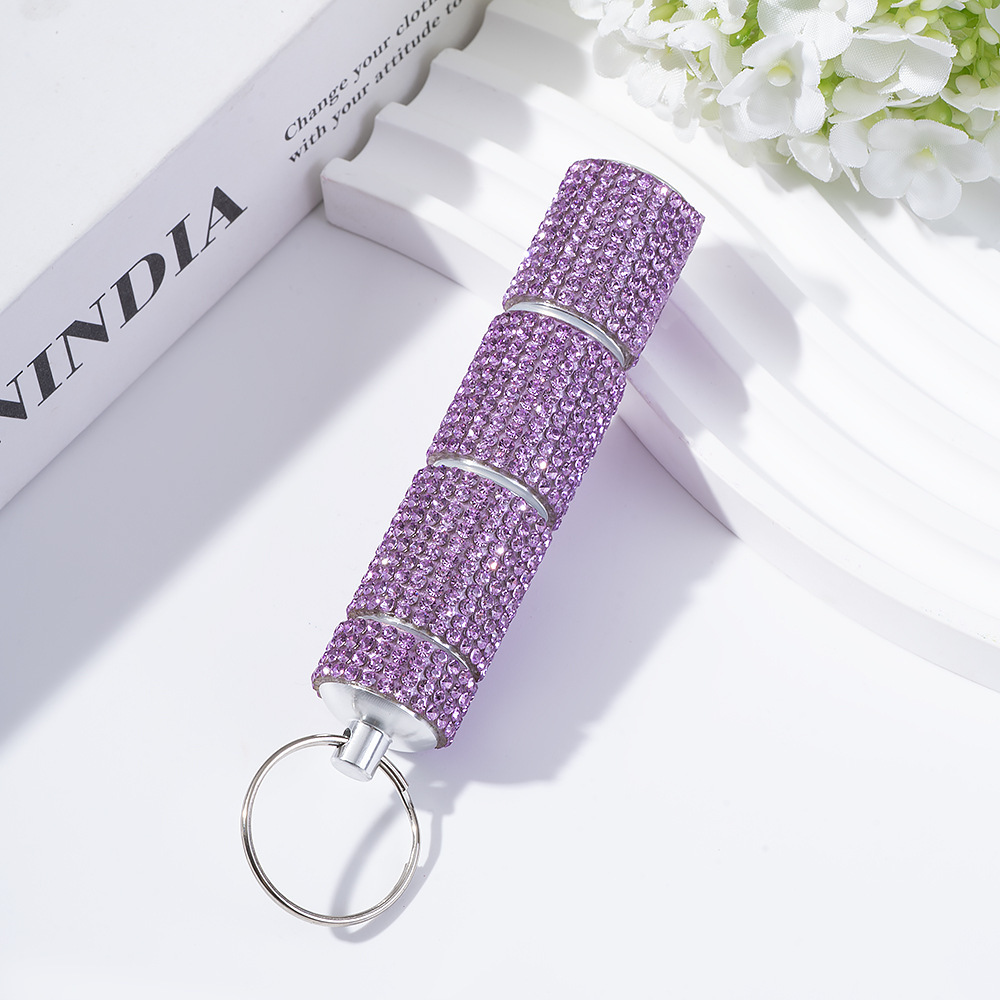 Wholesale 3-section bling medicine jar keychain.
