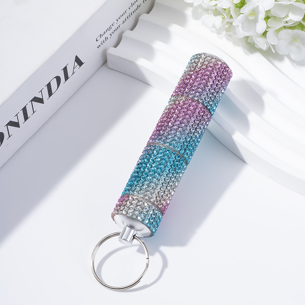 Wholesale 3-section bling medicine jar keychain.