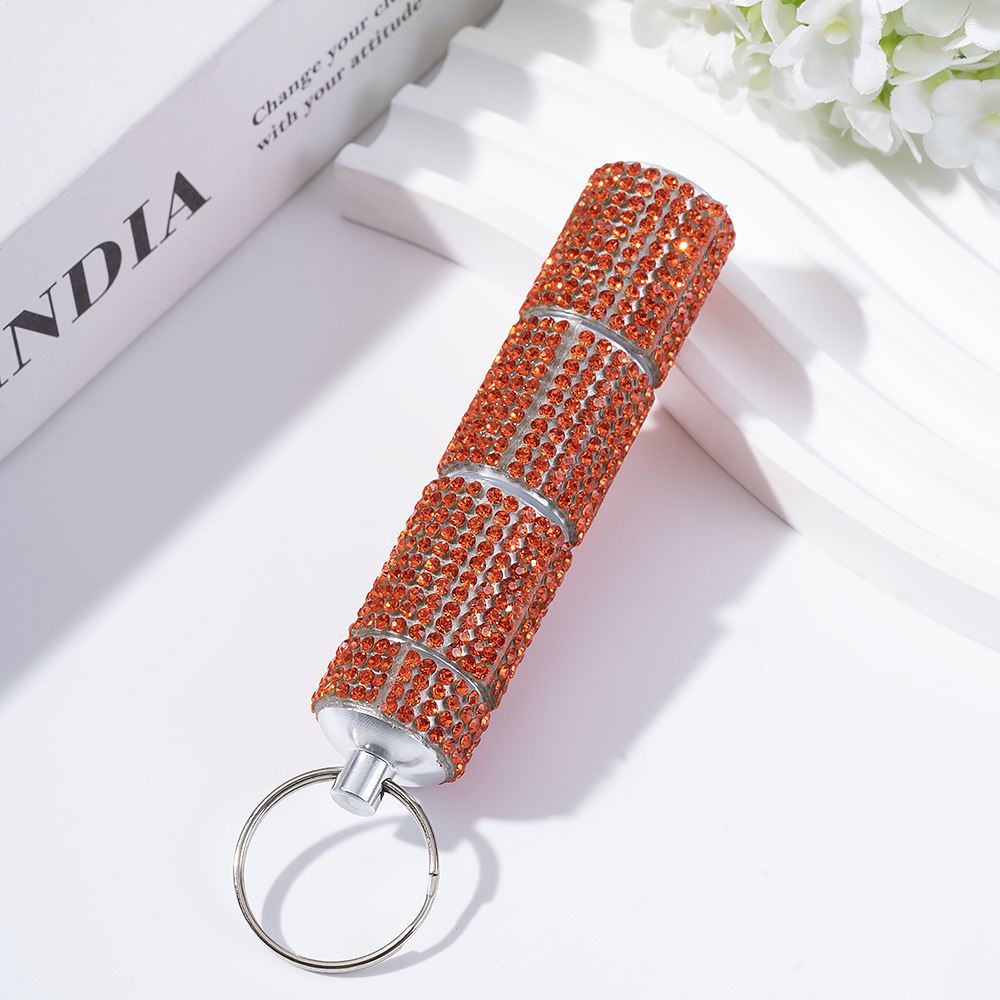 Wholesale 3-section bling medicine jar keychain.