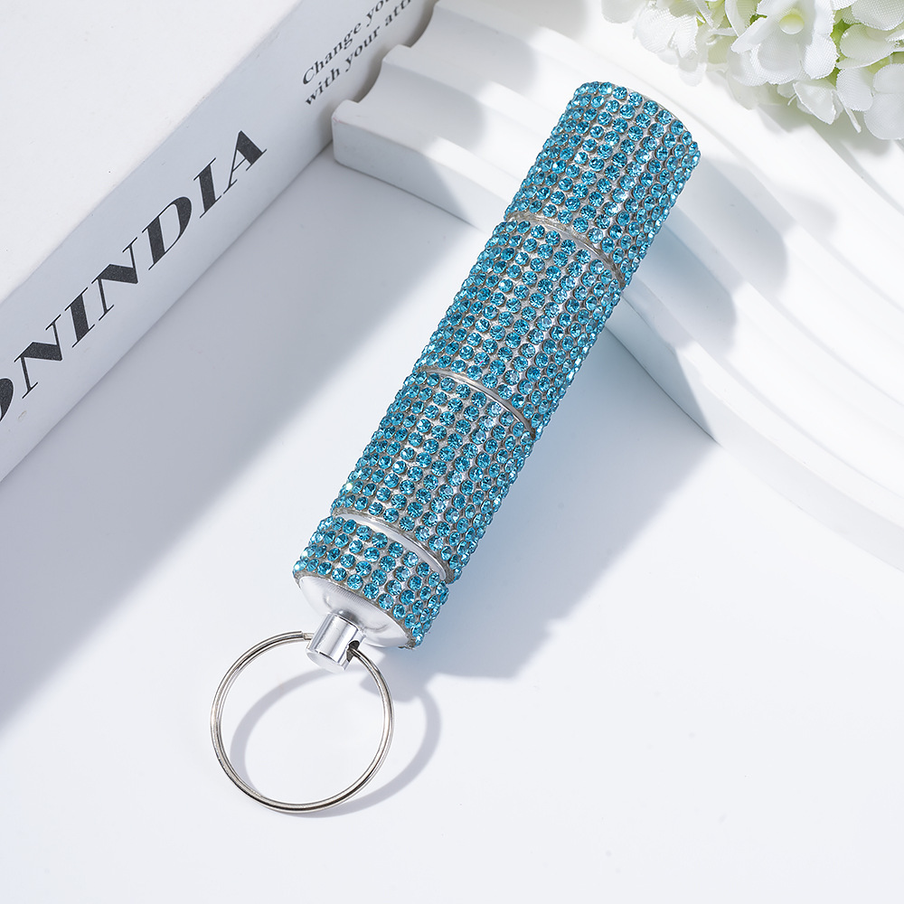 Wholesale 3-section bling medicine jar keychain.