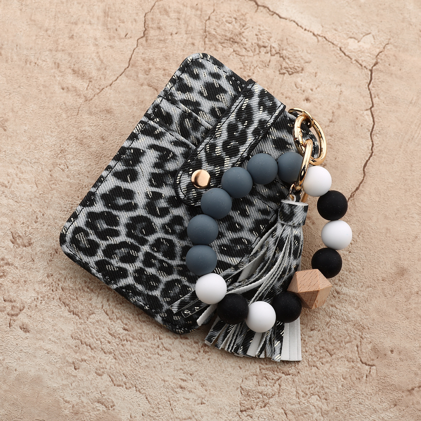 Wholesale woven card holder, silicone wristband keychain.