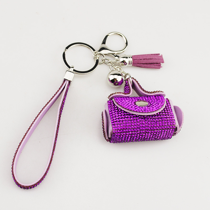 Wholesale bling earphone bag keychain.