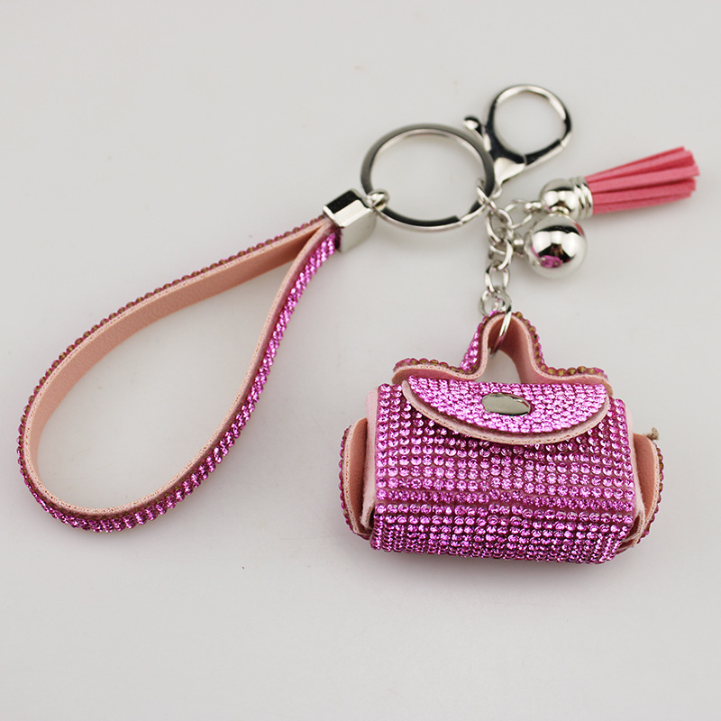Wholesale bling earphone bag keychain.