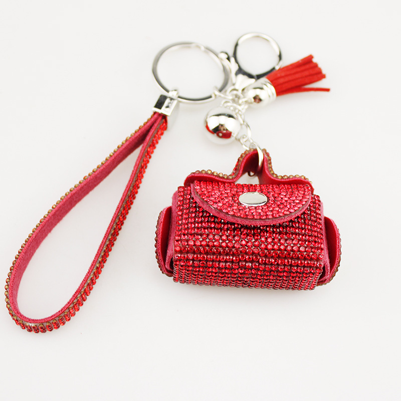 Wholesale bling earphone bag keychain.