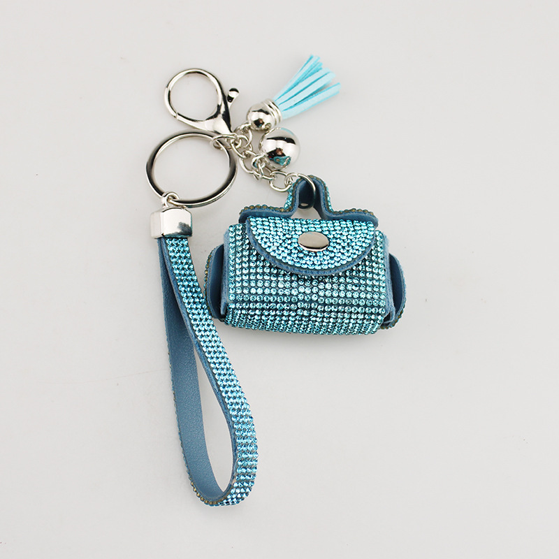 Wholesale bling earphone bag keychain.