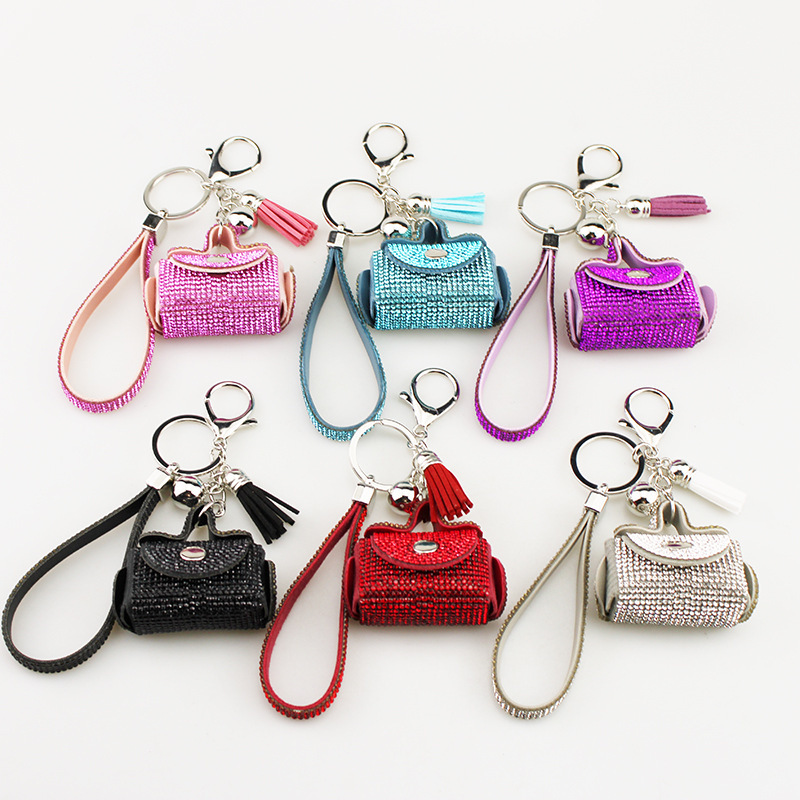 Wholesale bling earphone bag keychain.