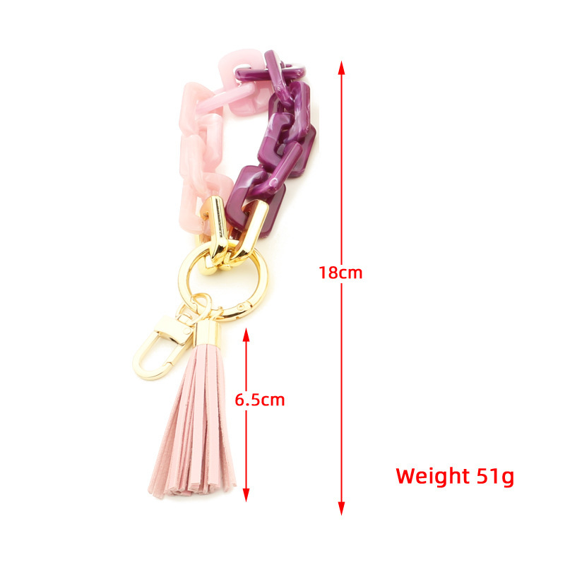 New acrylic bracelets for women keychains ins resin bracelets for sale