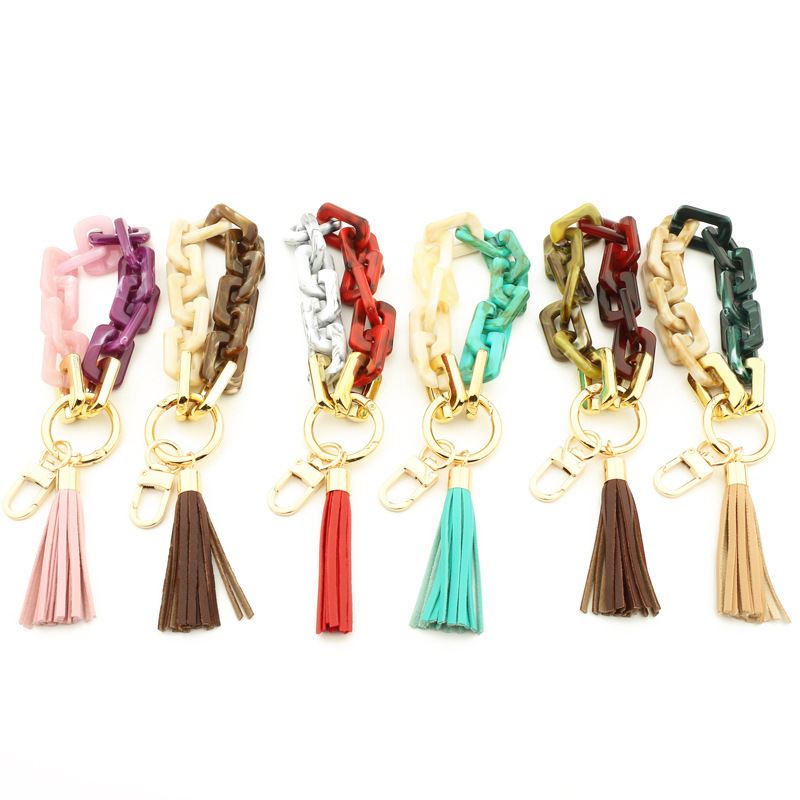 New acrylic bracelets for women keychains ins resin bracelets for sale