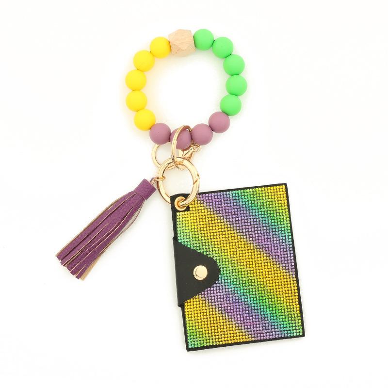 Wholesale bling wallet, silicone wristband keychain.