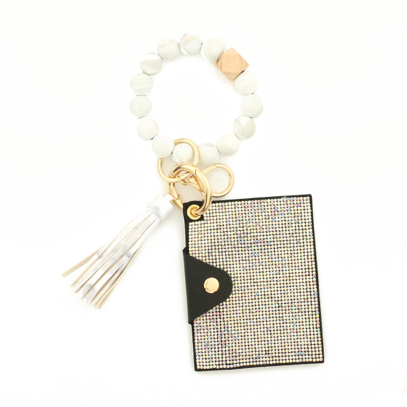Wholesale bling wallet, silicone wristband keychain.