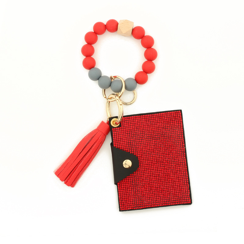 Wholesale bling wallet, silicone wristband keychain.