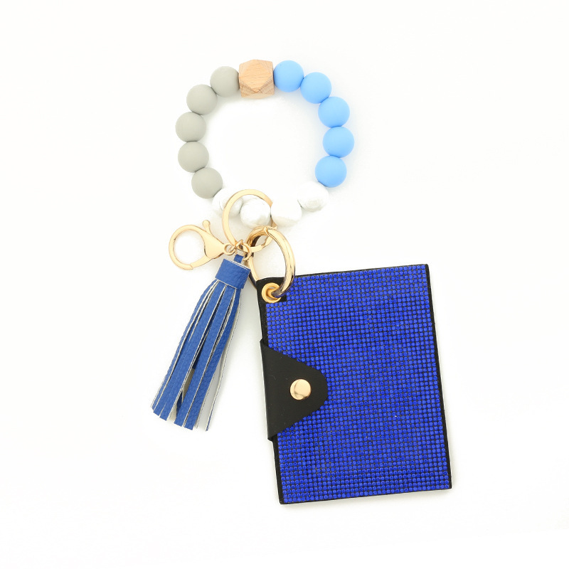 Wholesale bling wallet, silicone wristband keychain.