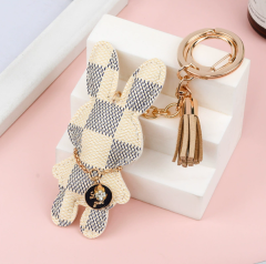 Single white plaid rabbit