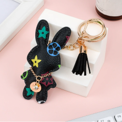 Single black flower rabbit