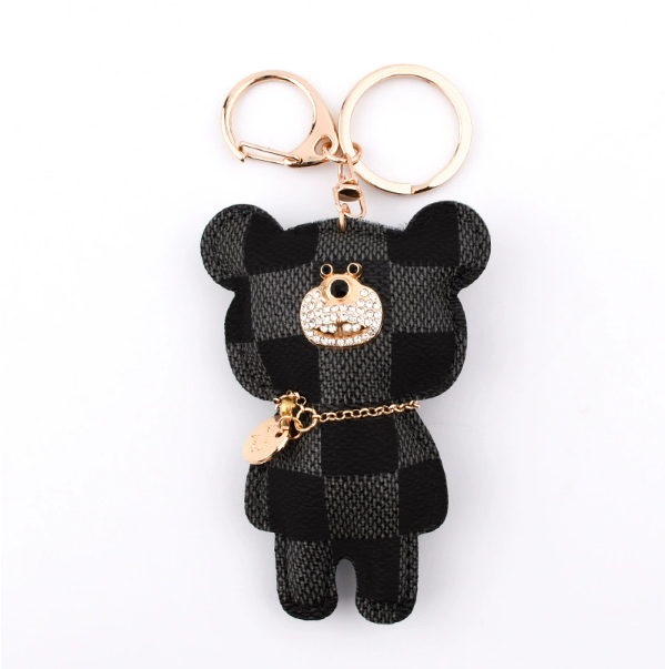 Wholesale old flower standing bear keychain