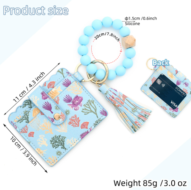 Wholesale Wallet Silicone Wristband Keychain